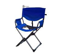 YXADGML Chaise De RéAlisateur Pliante Chaise Pliante Portable Barest Office Director Outdoor Cam Fiing Leisure Ular Stall Stand Up Desk Tabouret en métal(Blue)
