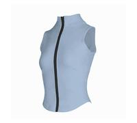 YXADGML Débardeur Sport Femme Athlétique Zip Up Sweat Gilet Veste sans Manches Course Dessus De Yoga Col Haut Chemises Haut De Sport Fitness Femmes Hauts D'entraînement(Blue,M)