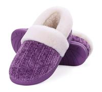 YXADGML Fourrés d’intérieur Chauds Chaussons d'hiver moelleux for femmes, nouveaux, fermés, en fourrure tricotée, antidérapants, chauds, en mousse à mémoire de forme(Color8,40-41)