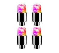 YXADGML Lumières De Roue De Vélo Lot de 4 ou 2 Lampes de Roue for Voiture, Tige de Valve d'air, Couvercle de lumière LED, Accessoires Automobiles for vélo, Voiture, Moto, étanche(Multicolor-4Pcs)