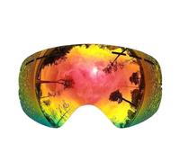 YXADGML Lunette De Ski Sunny Cloudy Lens for Ski Goggles Anti-Fog UV400 Large Spherical Ski Glasses Snow Goggles Eyewear Lenses(Only Lens)(Lense Red)