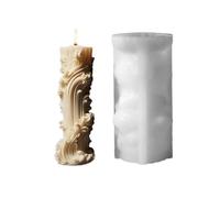 YXADGML Moule à Savon en Silicone créatif 3D Fait la Main, encens, aromathérapie, plâtre, Bougie, Colonne Romaine, Moule cylindrique(D)