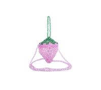 YXADGML Sac à Main Perlé Petit sac à fraises perlé fait main, portefeuille zéro, adorable fille, exquis, petit sac à bandoulière à une épaule, sacs de mode