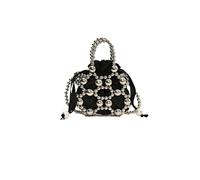 YXADGML Sac à Main Perlé Sac fourre-tout tendance et simple for femme, petit sac à bandoulière fait main avec perles creuses, idéal for un dîner ou une soirée(Camel)