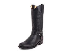YXADGML Santiag Homme Bottes de cowboy western mi-mollet unisexes for hommes et femmes, bottes brodées à talon moyen for l'extérieur(Black,43)