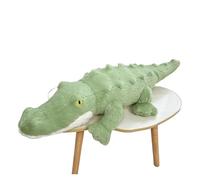 YXADGML Soft Crocodile Plush Toy Fluffy Full Stuffed Animal Pillow Doll Jungle Green Giant Alligator Sofa Cushion Birthday Plush(110cm)