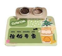 YXADGML Tapis Gamelle Chat Le Tapis De Repas for Animaux Est Imperméable, Anti-éclaboussures, Sèche Rapidement, Ne Nécessite Aucun Lavage(Color5,Mini30X40CM(1X1.3FT)