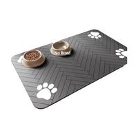 YXADGML Tapis Gamelle Chat Tapis Absorbant for gamelle d'eau et de Nourriture for Chien, imperméable et à séchage Rapide, idéal for Les Animaux de Compagnie.(Dark gray-3pcs,30.0cmX50cm)