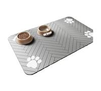 YXADGML Tapis Gamelle Chat Tapis Absorbant for gamelle d'eau et de Nourriture for Chien, imperméable et à séchage Rapide, idéal for Les Animaux de Compagnie.(Light gray-3pcs,30.0cmX50cm)