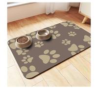 YXADGML Tapis Gamelle Chat Tapis De Sol for Animaux De Compagnie À Motifs De Dessins Animés, Antidérapant, Absorbant l'eau, Résistant À l'usure Et Aux Fuites(Color 03,30X40CM(1X1.3FT)