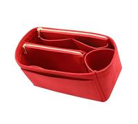 YXBQueen Rouge Sac de Rangement Sac à Main Organisateur Feutre Insert Sac Maquillage Organisateur Sac à Dos IntéRieur Portable Sacs à CosméTiques de Stockage Fourre-Tout