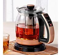 YXCKG Theiere avec Infuseur, 1,2 L 700 W Bouilloire, Bouilloire Thermostat Réglable, Filtre Anti-Calcaire Amovible Lavable, Bouilloire en Verre avec Maintien Chaud Jusqu'à Compact Home