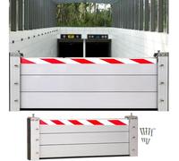 YXCMD BarrièRes Anti Inondation pour Portes, BarrièRes d'eau RéUtilisables en Aluminium - DéFlecteur De Barrage Temporaire Amovible, 90-160 Cm De Large, pour IntéRieur Et ExtéRieur(100 * 20cm)
