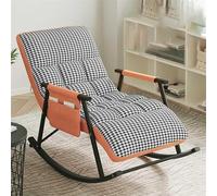 YXCUIDP Chaises Lecture Confortables Chambre Coucher,Chaises Bascule L'extérieur Et L'intérieur, Support Acier Audacieux, Conception Fermeture Éclair Amovible Et Lavable, Facile Retirer Et Laver(Hound