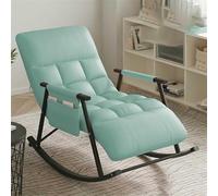 YXCUIDP Chaises Lecture Confortables Chambre Coucher,Chaises Bascule L'extérieur Et L'intérieur, Support Acier Audacieux, Conception Fermeture Éclair Amovible Et Lavable, Facile Retirer Et Laver(Mint