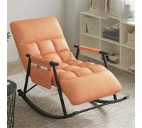 YXCUIDP Chaises Lecture Confortables Chambre Coucher,Chaises Bascule L'extérieur Et L'intérieur, Support Acier Audacieux, Conception Fermeture Éclair Amovible Et Lavable, Facile Retirer Et Laver(Orang