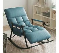 YXCUIDP Chaises Lecture Confortables Chambre Coucher,Chaises Bascule L'extérieur Et L'intérieur, Support Acier Audacieux, Conception Fermeture Éclair Amovible Et Lavable, Facile Retirer Et Laver(Navy