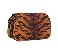 YXDVPALNE Animaux colorés à Rayures de Tigre Trousse à Crayons Portable à Double Coque avec Fermeture éclair