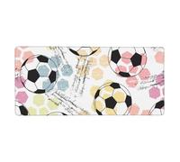 YXDVPALNE Aquarelle de Football,Tapis de Souris Grand Format pour Ordinateur, avec Base antidérapante en Caoutchouc, 40 x 90 cm