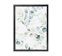YXDVPALNE Art Aquarelle Feuille,Impressions d'art mural, cadre noir, peinture décorative à suspendre pour la maison, 30 x 40 cm