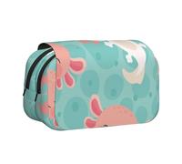 YXDVPALNE Bébé Axolotl Mignon Kawaii Trousse à Crayons Portable à Double Coque avec Fermeture éclair