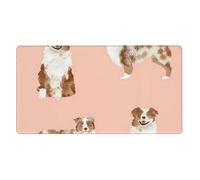 YXDVPALNE Berger Australien Rouge Merle Rose Simple,Tapis de Souris de Bureau Grand Format avec Base antidérapante en Caoutchouc, 40 x 70 cm