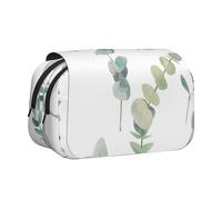 YXDVPALNE brindille de Verdure Naturelle Blanche Trousse à Crayons Portable à Double Coque avec Fermeture éclair