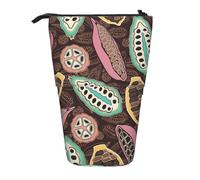 YXDVPALNE cabosse de Cacao colorée,Trousse à Crayons télescopique, Porte-Crayons avec Pochette à Crayons zippée