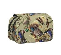 YXDVPALNE Canard Aquarelle Trousse à Crayons Portable à Double Coque avec Fermeture éclair