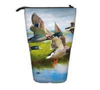 YXDVPALNE Canard Grand modèle,Trousse à Crayons télescopique, Porte-Crayons avec Pochette à Crayons zippée