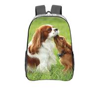 YXDVPALNE Cavalier King Charles Spaniel,16 pouces Sac à dos décontracté Sac à dos transparent Sac d'école résistant à l'eau