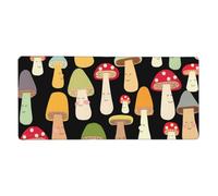 YXDVPALNE Champignon,Tapis de Souris Grand Format pour Ordinateur, avec Base antidérapante en Caoutchouc, 40 x 90 cm