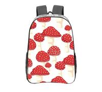 YXDVPALNE Champignons rouges amanite tue-mouches,16 pouces Sac à dos décontracté Sac à dos transparent Sac d'école résistant à l'eau