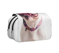 YXDVPALNE Chien Curieux et Heureux Bouledogue français Trousse à Crayons Portable à Double Coque avec Fermeture éclair