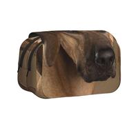 YXDVPALNE Chien de Rhodésie à crête Dorsale Trousse à Crayons Portable à Double Coque avec Fermeture éclair