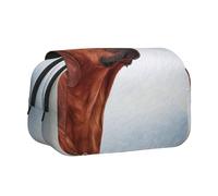 YXDVPALNE Chien de Rhodésie à crête Dorsale Trousse à Crayons Portable à Double Coque avec Fermeture éclair