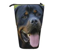 YXDVPALNE Chien Rottweiler,Trousse à Crayons télescopique, Porte-Crayons avec Pochette à Crayons zippée