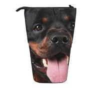 YXDVPALNE Chien Rottweiler,Trousse à Crayons télescopique, Porte-Crayons avec Pochette à Crayons zippée