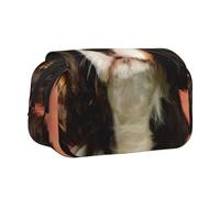 YXDVPALNE Chien Shih Tzu à Longues Oreilles, Chiot, Animal de Compagnie, Design Trousse à Crayons Portable à Double Coque avec Fermeture éclair