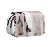 YXDVPALNE Chiens Husky imprimés Trousse à Crayons Portable à Double Coque avec Fermeture éclair
