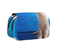 YXDVPALNE Chiot Golden Retriever Trousse à Crayons Portable à Double Coque avec Fermeture éclair