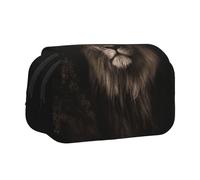 YXDVPALNE Chute du Lion en 3D Trousse à Crayons Portable à Double Coque avec Fermeture éclair