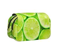YXDVPALNE Citron Vert Trousse à Crayons Portable à Double Coque avec Fermeture éclair
