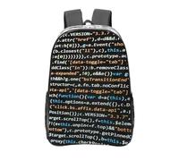 YXDVPALNE Code de programmation du programmeur,16 pouces Sac à dos décontracté Sac à dos transparent Sac d'école résistant à l'eau