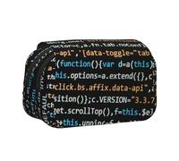 YXDVPALNE Code de Programmation du Programmeur Trousse à Crayons Portable à Double Coque avec Fermeture éclair