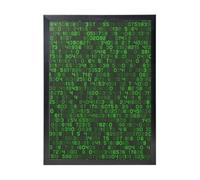 YXDVPALNE Code informatique décimal vert du programmeur,Impressions d'art mural, cadre noir, peinture décorative à suspendre pour la maison, 30 x 40 cm