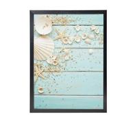 YXDVPALNE Collection coquillages de plage vintage,Impressions d'art mural, cadre noir, peinture décorative à suspendre pour la maison, 30 x 40 cm