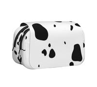 YXDVPALNE Dalmatiens en Peau de Vache, Taches de Chien, Animaux, Dalmatien Trousse à Crayons Portable à Double Coque avec Fermeture éclair