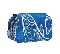 YXDVPALNE Dauphin Magique Trousse à Crayons Portable à Double Coque avec Fermeture éclair