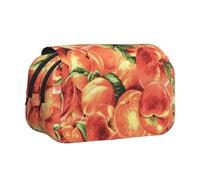 YXDVPALNE Délicieuse pêche Trousse à Crayons Portable à Double Coque avec Fermeture éclair
